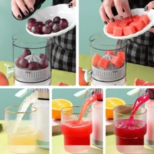Electric Orange Juicer Wireless Efficiency Home Office USB Portable Fruit Extractor - White - View 3