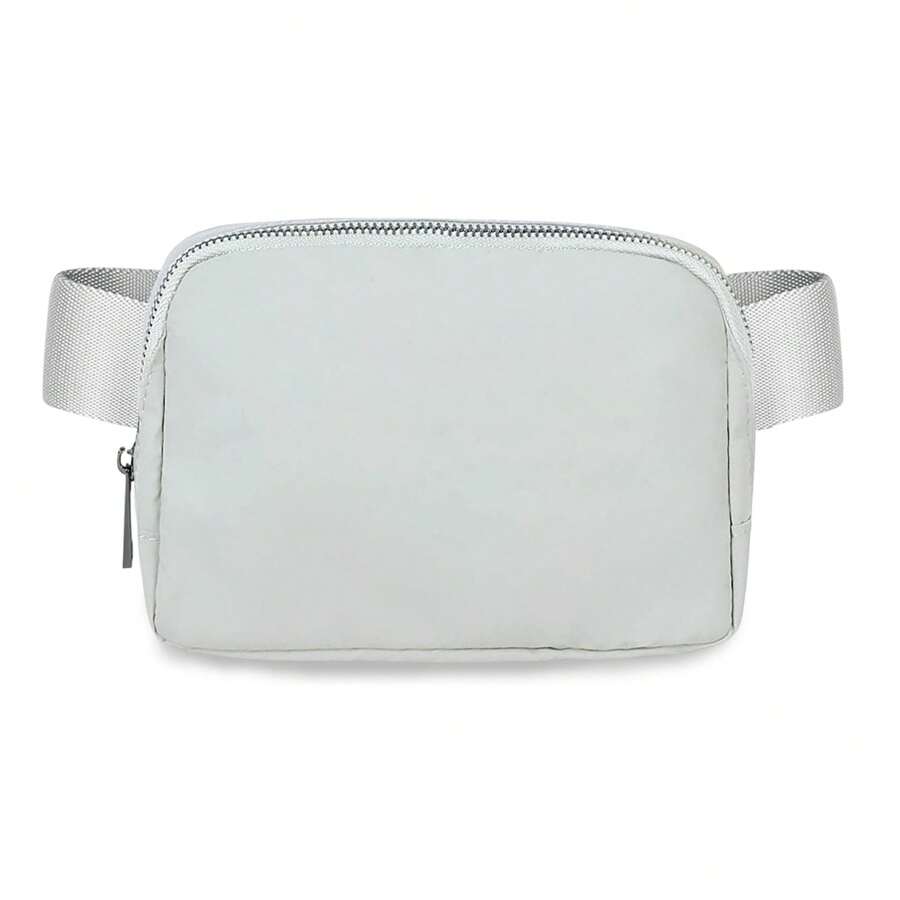 Unisex Fanny Pack With Adjustable Strap Small Waist Pouch - Grey - View 1
