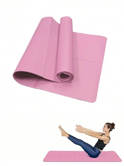 4毫米厚EVA瑜伽垫，运动垫，适用于运动、健身、普拉提、体操（粉色）