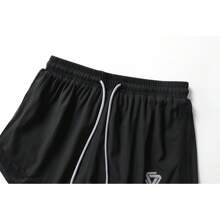 Quần short chạy bộ thể thao mùa hè cho nữ Nhanh khô có đồ lót tích hợp Thiết kế hai trong một Quần tập ba phần tư Quần legging dành cho phòng tập thể hình Quần short boxer nữ - màu đen - Xem 4