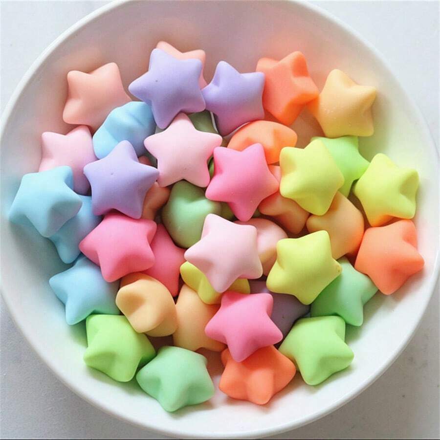 10 chiếc Macaron hỗn hợp, trái tim, ngôi sao và bông tai tự làm hình hoạt hình, phụ kiện tóc, mặt dây chuyền trang sức, văn phòng phẩm, vỏ điện thoại, móc khóa, cốc, trang trí giày, bộ vật liệu vá nam châm tủ lạnh với băng dính làm quà tặng - Nhiều màu - Xem 1