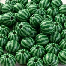 10pcs  16mm  Watermelon  Wooden  Beads  For  Crafts  Round  Fruit  Colorful  Summer  Wooden  Beads  Spacer  Beads  For  DIY  Jewelry  Craft  Bracelet   Necklace  Making - Round Beads - View 9