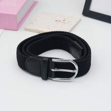 Thắt lưng vải dệt kim đàn hồi không lỗ, cạp chun bện cho nam, học sinh, phụ kiện thời trang thường ngày (phù hợp với mọi kích cỡ) Mùa hè, Mùa thu, Mùa thu, Halloween Phụ kiện thu đông, Thích hợp cho thanh thiếu niên, thanh niên, nam giới, Thường ngày, Ngoài trời, Thể thao, Kỳ nghỉ, Quà tặng tốt nghiệp, Sinh nhật, Trang phục hàng ngày - màu đen - Xem 6