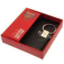 Arsenal FC Leather Keyring (Black) - Black - View 3