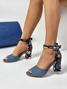 Frauen Keilabsatz Mode High Heel Peep-Zehen Sandalen mit Schnalle, bequeme Wildleder Offener Zehenpartie Sandalen für den Sommer