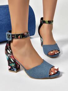 Frauen Keilabsatz Mode High Heel Peep-Zehen Sandalen mit Schnalle, bequeme Wildleder Offener Zehenpartie Sandalen für den Sommer