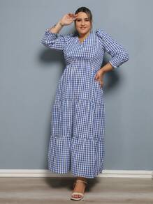 Plus Size Dresses - Royal Blue - View 2
