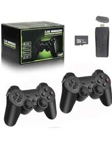 Consola de Juegos M8 Retro Inalámbrica 64G,más de 10000 Juegos Integrados, Salida  TV Videojuegos, con Controladores Inalámbricos Duales de 2.4 G,Mini Consola Retro Con Memoria 20000 Juegos 4k Con Controles - Multicolor - Ver 4