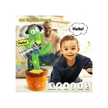 Besia Danccing Cactus Toy - Singging, Record & Repeating What You Say Electric Danccing Cactus,120 Songs With LED Light - màu xanh lá - Xem 3