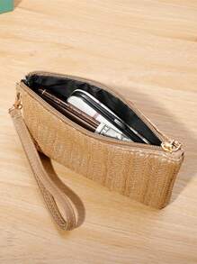 Bohemian Style Woven Women Wrist Wallet For Women Wallet Purse Wallet Long Wallet Wristlet Wallet - Coffee Brown - View 3