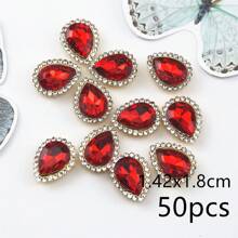 Bộ 50 Hình Bầu Dục Hình Giọt Nước May Ren Trang Trí Cho Quần Áo, Mũ, Giày, Túi Trang Trí - Nhiều màu - Xem 19