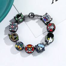 1 pulsera de los piratas de ONE PIECE con calavera de dibujos animados