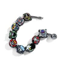 1 pulsera de los piratas de ONE PIECE con calavera de dibujos animados