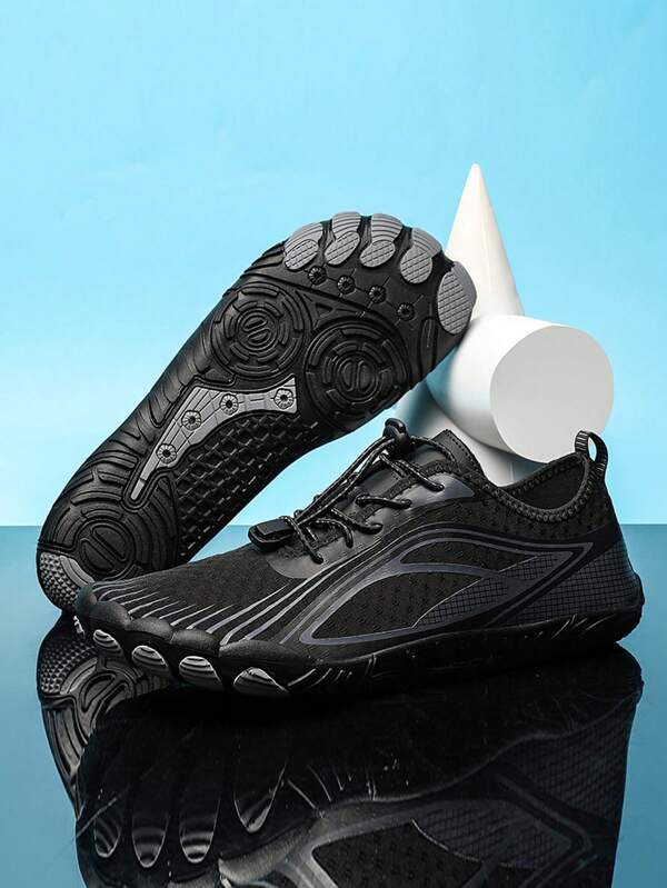 1pair Spring/Summer Outdoor Breathable Hiking Shoes For Men And Women, Anti-Slip And Quick-Drying, Suitable For Climbing, Fishing, Yoga, Running, Etc.