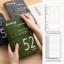 52 Week Money Saving Binder, Budget Binder And Envelope , Cash Envelope For Budgeting, Cash Storage, Card Storage, Bill Storage - Multicolor - View 3