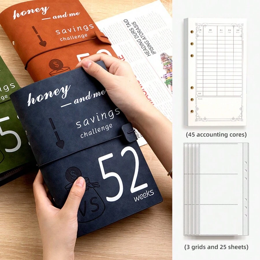 52 Week Money Saving Binder, Budget Binder And Envelope , Cash Envelope For Budgeting, Cash Storage, Card Storage, Bill Storage - Multicolor - View 1