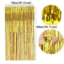 1入組1M*2M馬卡龍藍雨簾，雨絲緞帶背景裝飾，適用於婚禮或生日派對 - 藍色 - 查看 9