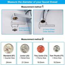 1pc Bathroom Kitchen Faucet Extender, Splash-Proof Universal Connector, Two Water Flow Modes, Bathroom Kitchen Universal Rotatable Extension Faucet - Silver - View 8