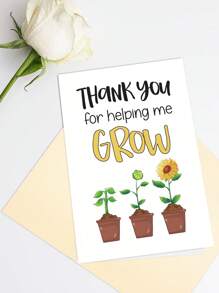 1 pieza Tarjeta de agradecimiento divertida para maestro, tarjeta de aprecio linda para maestra, mamá, Día del Maestro, regalo para mentor docente, Navidad - Multicolor - Ver 3