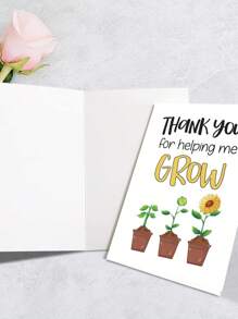 1 pieza Tarjeta de agradecimiento divertida para maestro, tarjeta de aprecio linda para maestra, mamá, Día del Maestro, regalo para mentor docente, Navidad - Multicolor - Ver 4