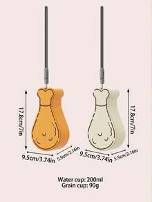 1入組手提式狗狗水瓶，雞腿造型碗，方便的寵物飲水容器，戶外旅行配件 - 彩色 - 查看 5