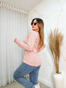 Women Cardigans - Màu Hồng baby - Xem 2