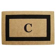 Heavy Duty Coir Doormat Single Picture Frame, Plain - Black 22" X 36" - 字母組合 C - 查看 1