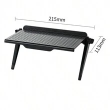 2 piezas Aumentador de monitor de computadora Soporte de escritorio para estante de TV, estante superior ajustable para pantalla de TV, soporte simple para monitores superiores de TV - Negro - Ver 5
