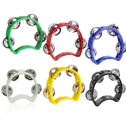 1pc Handheld Bell Drum Percussion Instrument For Parties, Stage Performances And Concertskids Instrument,Small Tambourine,Instrument>Multicolor,Guitar For Girls,Kid Guitar,Kids Music