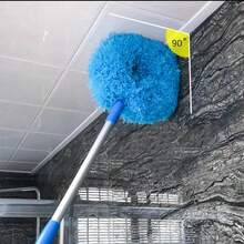 1 Bàn Chải Làm Sạch Quạt Trần Có Thanh Nối Dài, Bàn Chải Lau Bụi Microfiber Có Thể Tháo Rời Và Giặt Được Dành Cho Quạt Trần Cao Nội Thất Ô Tô, Dụng Cụ Làm Sạch - 1 mảnh - Xem 7