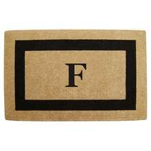 Heavy Duty Coir Doormat Single Picture Frame, Plain - Black 22" X 36" - 字母組合 F - 查看 1