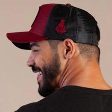 Men Beret Hats - 酒紅色 - 查看 3