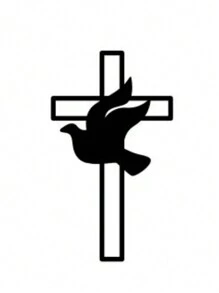 1 pieza Nuevo topper para pastel acrílico de paloma y cruz para fiestas y decoraciones de bautizo de bebé - Multicolor - Ver 6