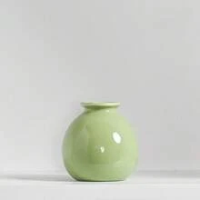 1pc Mini Ceramic Flower Pot With Wide Mouth, Ins Style Decorative Vase For Hydroponic Plants Or Artificial Flowers, Tabletop Decoration For Daily Use - Multicolor - View 8