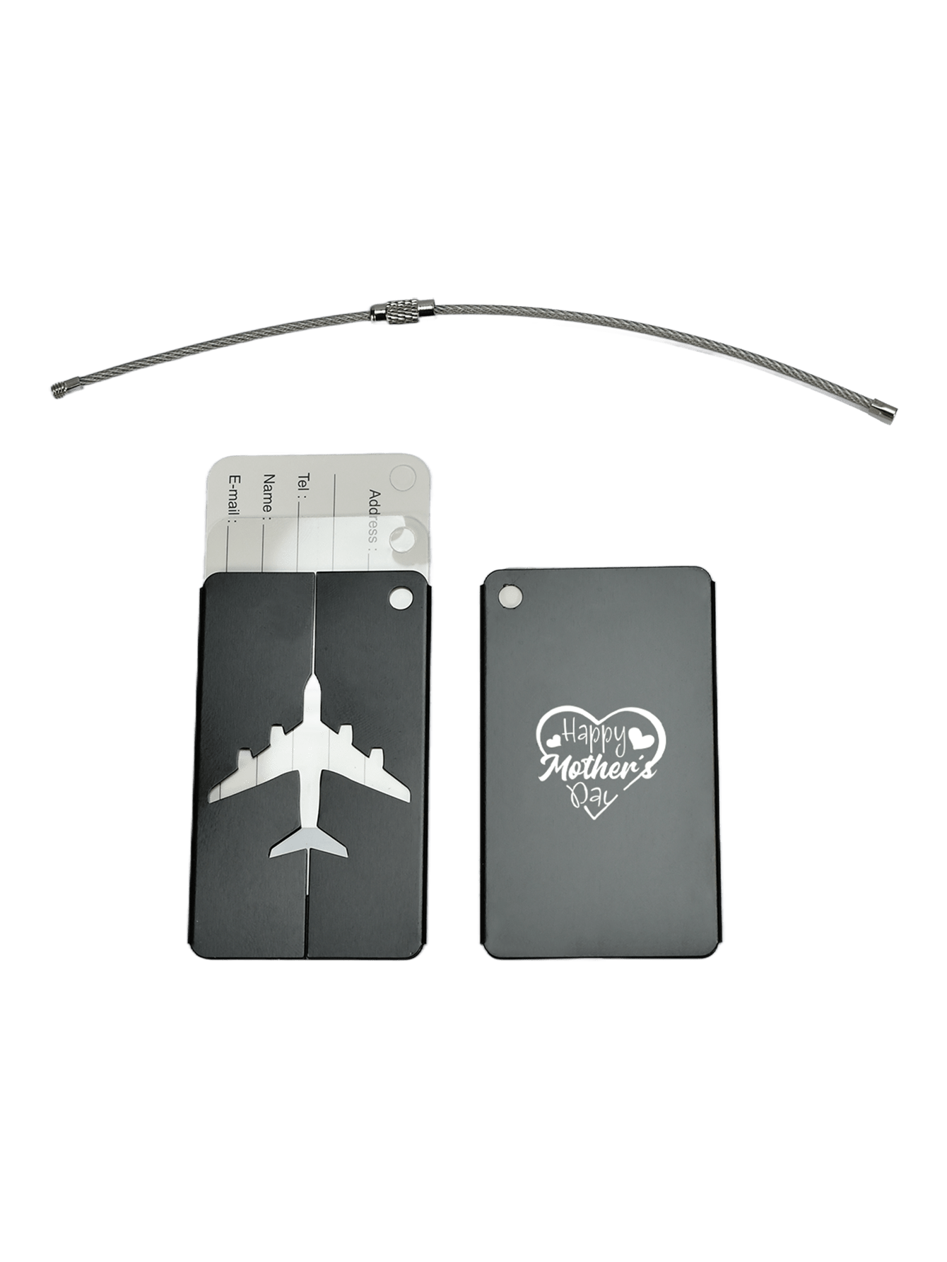 Personalized Aluminum Luggage Tag, Customized With Your Own Text
