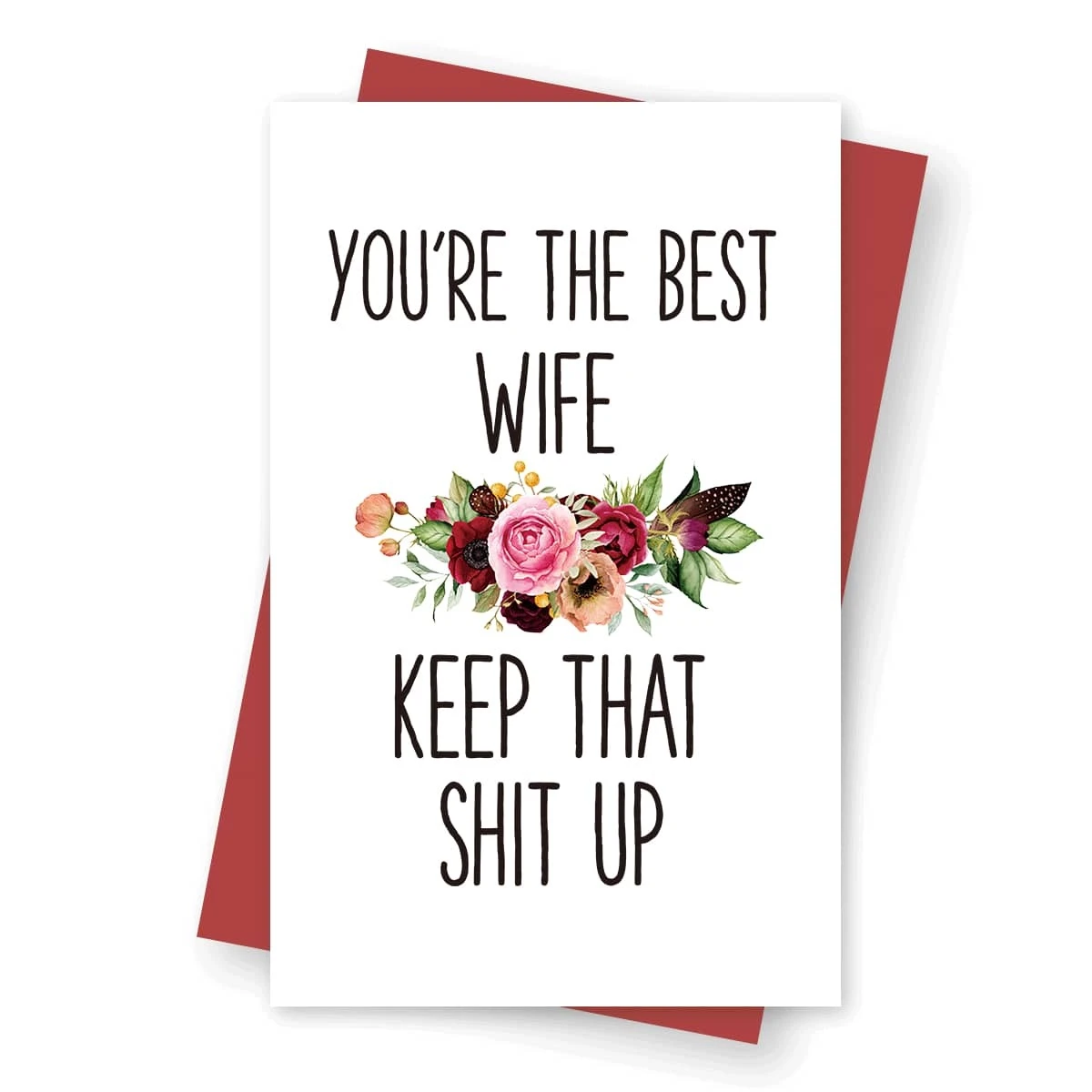 1 Pc Funny Birthday Card For Wife, Humorous Wife Anniversary Card, Best