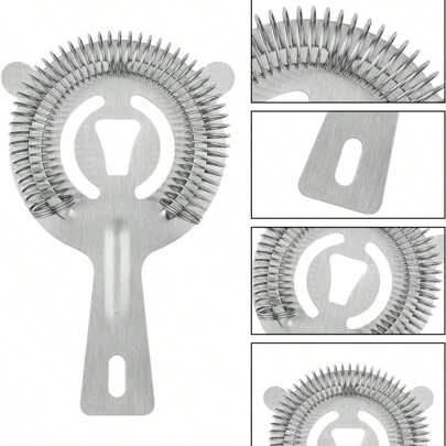 1 pieza o 2 piezas de colador de cóctel con muelle de alta densidad, filtro de acero inoxidable, accesorio de cóctel, colador de hielo, filtrar impurezas, mejorar la calidad del sabor, ajustar la concentración y mejorar la apariencia. Adecuado para bares, restaurantes, mixólogos y uso doméstico.