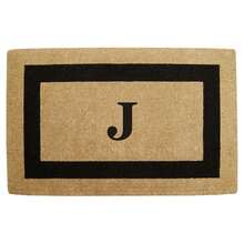 Heavy Duty Coir Doormat Single Picture Frame, Plain - Black 22" X 36" - 字母組合 J - 查看 1
