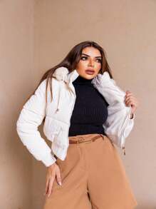 Women Down Coats - Beis - Ver 4