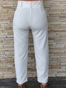 Women Pants - 白色 - 查看 3