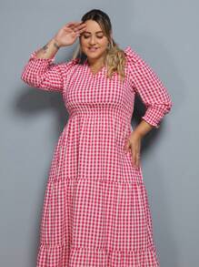 Plus Size Dresses - Rojo - Ver 3