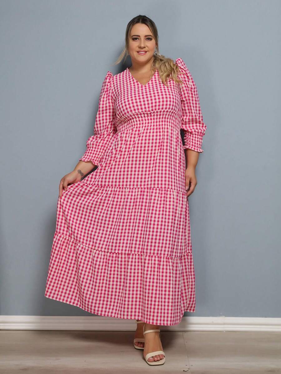 Plus Size Dresses - Rojo - Ver 1