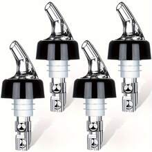 1pc/3pcs/4pcs Automatic Measured Bottle Pourer - Quick Shot Spirit Measure Pourer Drinks Wine Cocktail Dispenser Home Bar Tools - 1oz30ml - Black - View 1