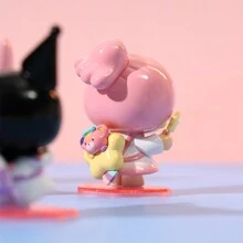 Miniso Sanrio Characters Carrying Buddy Series Blind Box Ornament Cartoon Cute Cinnamoroll Kuromi My Melody Pompom Pochacco Mysterious Surprise Box Desktop Anime Figure Model Toy Gift (Random Delivery,1pc)