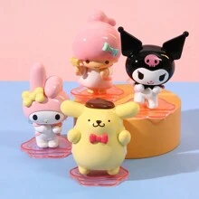 Miniso Sanrio Characters Carrying Buddy Series Blind Box Ornament Cartoon Cute Cinnamoroll Kuromi My Melody Pompom Pochacco Mysterious Surprise Box Desktop Anime Figure Model Toy Gift (Random Delivery,1pc)