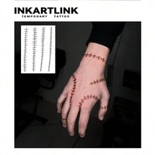 INKARTLINK Revolutionary Technology Tattoo, Semi-Permanent Tattoo, Zombie, Scar, Temporary Tattoo, Long-Lasting, Fake Tattoo, Waterproof, Authentic Tattoo Look, Vegetable-Based, Magic Ink Tattoo - Black - View 4