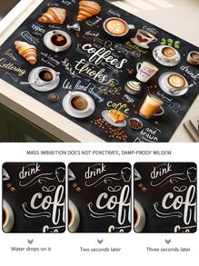 1pc, Coffee Machine Diatom Mud Drainage Pad, Soft Rubber Drain Pad, Non-Slip Super Absorbent And Wear-Resistant Dish-Washing Dry Pad, Placemat For Countertop Dining Kitchen Table Mat, Pet Pad, Courtyard Table Decoration, Household Kitchen Supplies School Supplies Back To School