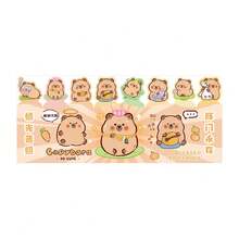 1book/120sheets Cute And Highly Attractive Calm & Relaxed Capybara-San/Panda Sticky Notes With Cartoon Otter Design For Memos And Notes, Removable And Repositionable Tabs For Students And Offices, Kids Return Gift