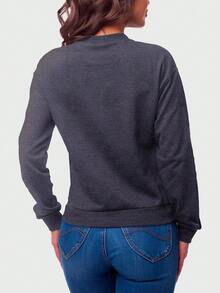 Women Sweatshirts - Màu xám đen - Xem 2