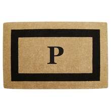 Heavy Duty Coir Doormat Single Picture Frame, Plain - Black 22" X 36" - 字母組合 P - 查看 1